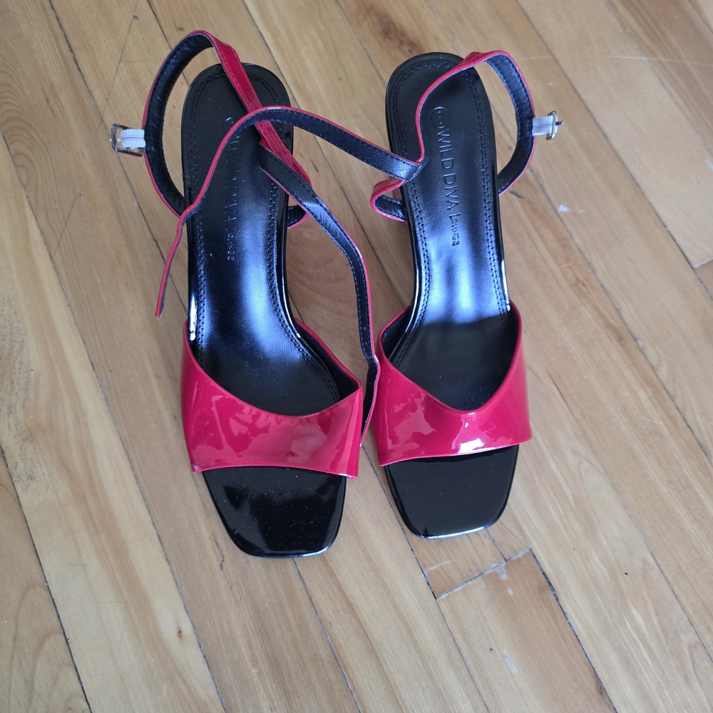 Chic Red Strappy Sandals